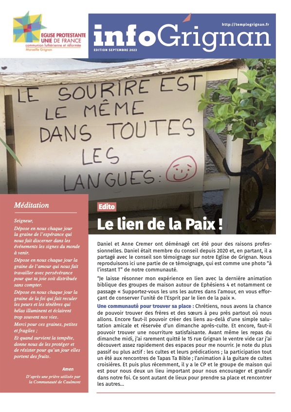 Journal de septembre 2023