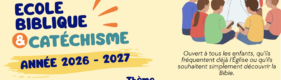 C&rsquo;est bientôt la rentrée de l&rsquo;école biblique et du catéchisme !